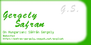 gergely safran business card