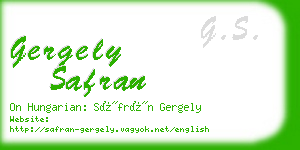 gergely safran business card